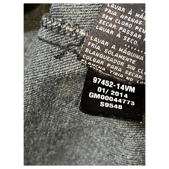 Harley Davidson Denim Jean Jacket 3XL Mens Fabric Sleeves - Picture 11 of 16